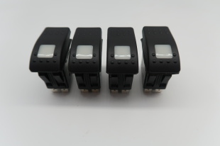 4 PACK ON/OFF ROCKER SWITCHES WITH LED