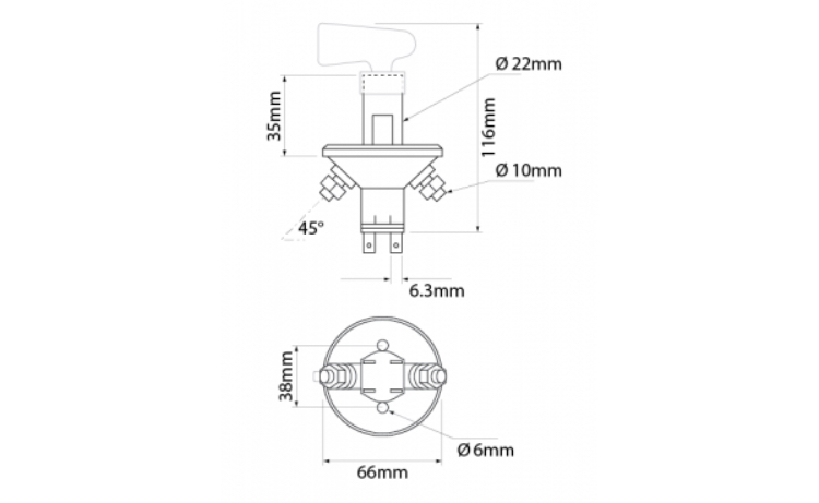 6 POLE MASTER SWITCH WITH IGNITION CUT OFF